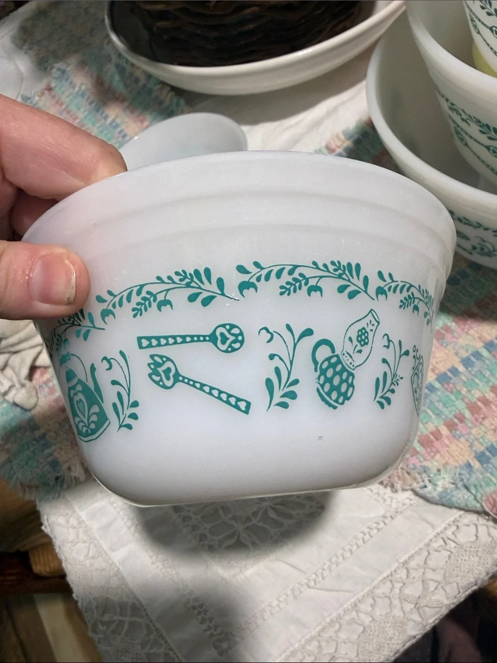 Federal turquoise Scandinavian utensils mixing bowl set (full set)